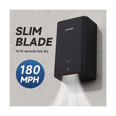 AIKE ADA Compliant Hand Dryer Surface Mount Hard Wired Design, 110V Black Mod…