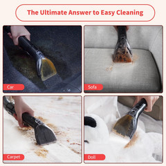 Upholstery Carpet Cleaner, MUJERBAY 17.5*12.9*7.5 inch, Stainless Black