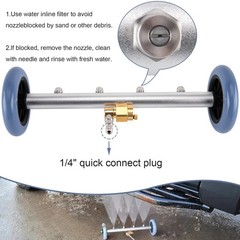 2-in-1 Undercarriage Pressure Washer Attachment – 4000 PSI Broom, 16″ – black