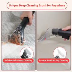 Upholstery Carpet Cleaner, MUJERBAY 17.5*12.9*7.5 inch, Stainless Black