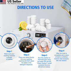 USKICH 40 Pack Washing Machine Cleaner Tablets,Deep 1 Count (Pack of 40)