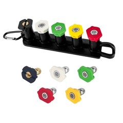 LNAUJS Pressure Washer Nozzle Tips Set, 5 with Holder, Colorful