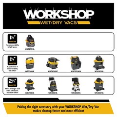 WORKSHOP Wet/Dry Vacs Shop Vacuum Accessories WS17853A Versatile Locking Atta…