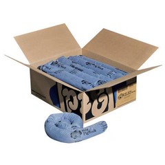 Pig Sorbent Sock, 9 gal, 3 in x 48 in, , Blue, 12 PK PIG238 Pig PIG238 3 in x 48