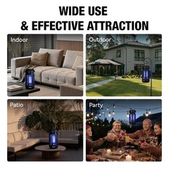 Baldr Bug Zapper Outdoor Indoor 20W Instant Grid Mosquito Repellent Coverage Of