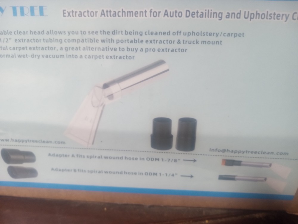 Extractor Attachment for Auto Detailing And Upholstery Cleaning.