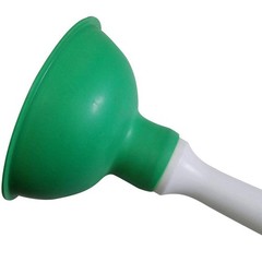 Coralpearl Drain Plunger, Small Hand Force Plumber 5″L X 5″W X 11″H, Green