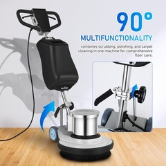 Commercial 110V 17″ Carpet/Floor Scrubber Buffer Heavy Duty Polisher Machine US