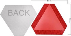Slow Moving Vehicle Reflective Triangle Sticker, 2 Pack, 7″ x 8″, Diamond Grade