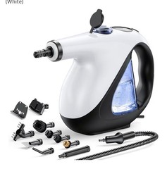 ADICOM Handheld Steam Cleaner w/ Accessories Kit White/Black 260-300F