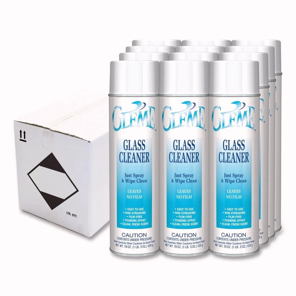 Claire 050 19 oz Aerosol Spray Gleme Glass Cleaner – Fresh Scent (12/CT) New