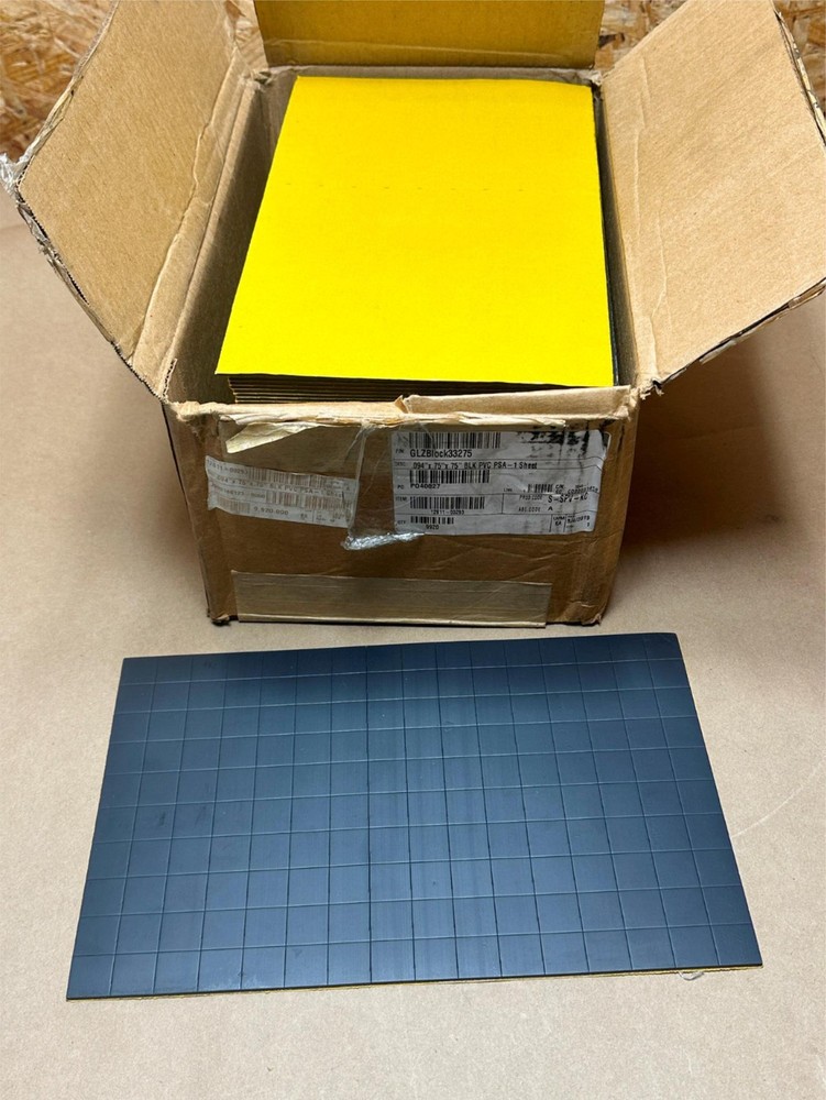 9920x Count Lot .094″ x .75″ x .75″ Black PVC PSA Precut Adhesive Squares