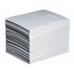 Pig Mat214 Sorbent Pad, 22 Gal, 15 In X 20 In, Oil, White, Polypropylene