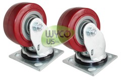 2 COLSON SWIVEL CASTERS, 4″X2″, WRANGLER 26VS 6492061, ADVANCE 56365629,56365555