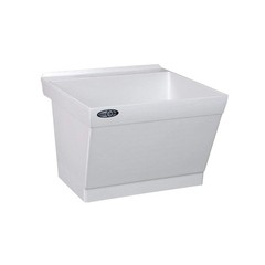 Mustee 17W Utilatub Laundry Tub Wall Mount, 23.5-Inch x 23-Inch, White