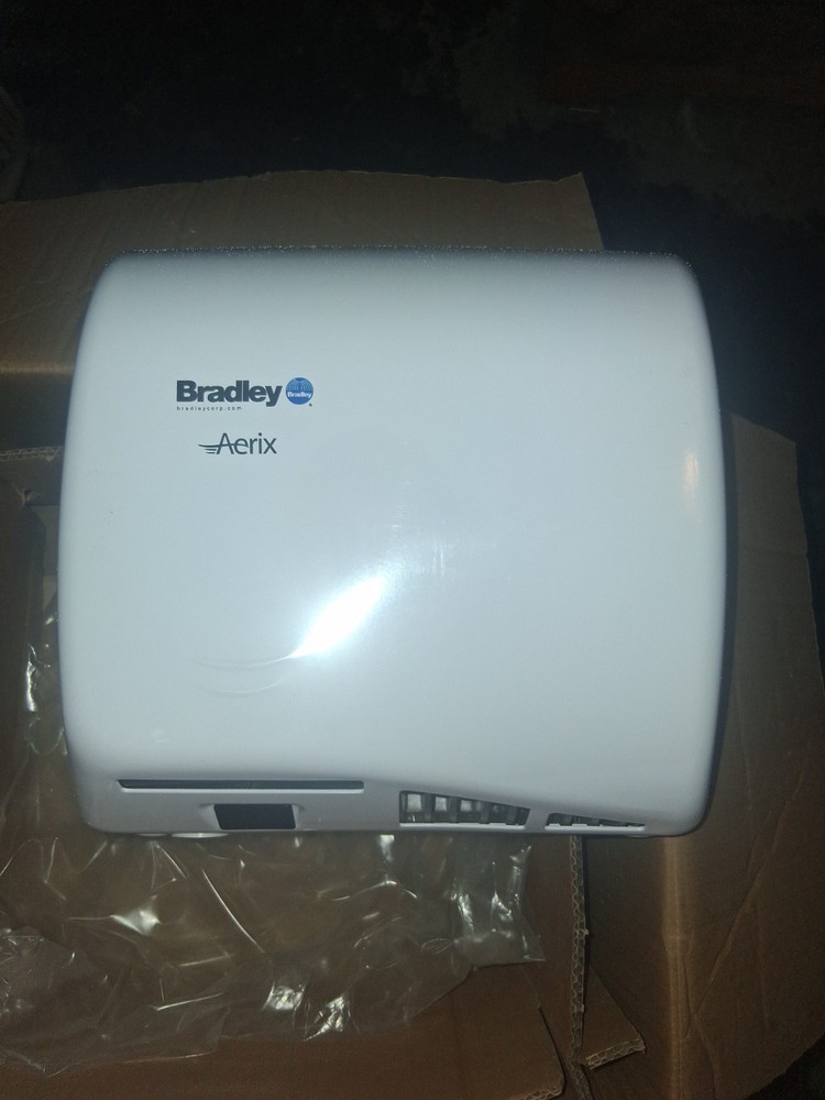 Bradley Aerix White 2902-287300 Hand Dryer Multi-Volt 110-240 Brand NEW