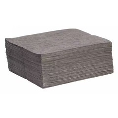 Spilltech Sorbent Pad, 15 gal, 15 in x 19 in, , Gray, Polypropylene GPB100S