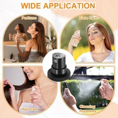 uxcell 24 Pcs Black Spray Top, 18/410 Fine Mist Sprayer 18/410,