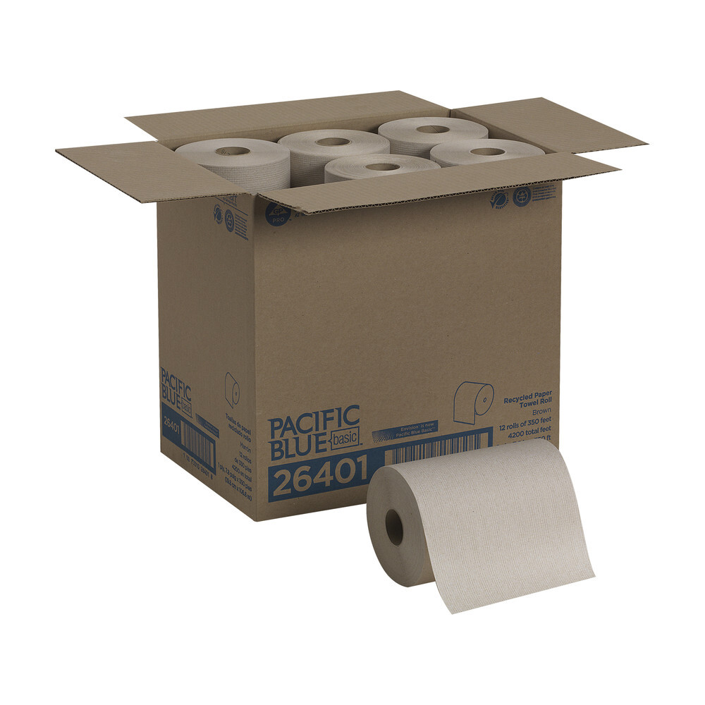 GPP 26401 350-Pc/ROL, 12 ROL/CT Pacific Blue Basic Paper Towel Rolls – BNNew