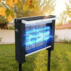 4500V Solar Bug Zapper Outdoor Mosquito Zapper Waterproof Rechargeable Fly Trap