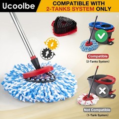 Spin Mop 4+3 Set(2 Tanks System), Set((2 System))