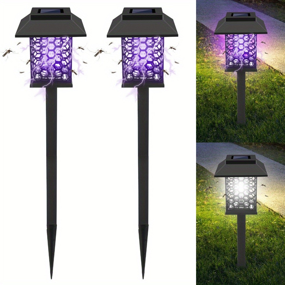 2 Pcs Mosquito Killer Solar Mosquito Killer Lamp Mosquito Killer Lamp 2 in 1