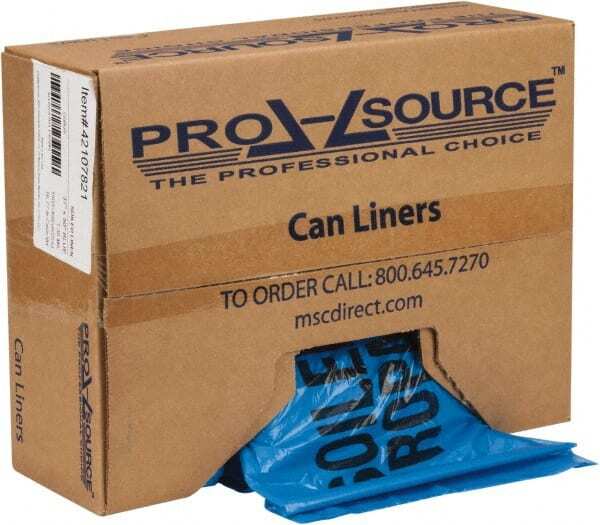 Roll of 150 PRO SOURCE Blue Plastic Soiled Linen Bags: 45 Gal Capacity, 1.3 mil