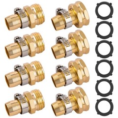 4 Set Garden Hose Repair Connector Fit for 3/4″ or 5/8″ hose(Female & Male)