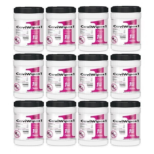 Metrex Caviwipes 12x Case 13-1100 Towelettes Large 160ct Canister FRESH