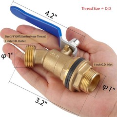 BILAL Brass Water Container/Rain Barrel Spigot, 3/4″ GHT 0.55 inches, 1 Pack