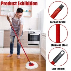Mop Handle for Ocedar, Spin O Cedar 4-Section 1 Handle, Red