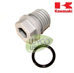 OIL DRAIN PLUG w/ GASKET, 92066-0774, KAWASAKI FH381V-FH721V ENGINES, 12D5