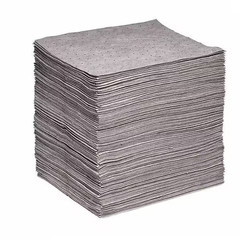Absorbent Pads Universal Sorbent Polypropylene Gray 15×18 200 Pack 35 Gal