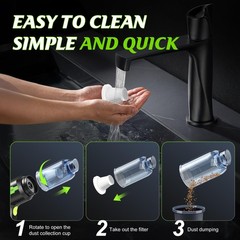 JiocoVino Cordless Car Vacuum Portable -Handheld Cleaner Green