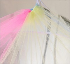 Rainbow Bed Canopy for Girls with Lights Princess Canopy for Girls Bed Mosquito