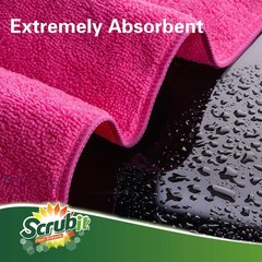 SCRUBIT 24 Pack Microfiber Cleaning Cloth Lint Free and Streak Free Towels fo…