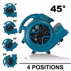 XPOWER X-600A The Best 1/3HP Industrial Air Mover Fan w/ GFCI Power Outlets