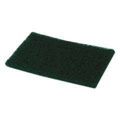 Boardwalk 186 6 in. x 9 in. Heavy-Duty Scour Pad – Green (15/Carton) New