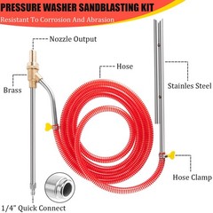 Pressure Washer Sandblasting Kit, Power 5000 PSI Red