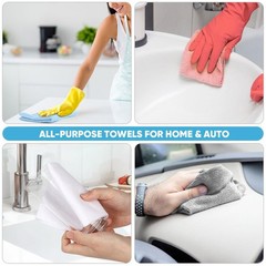 AIDEA Microfiber Cleaning Cloth Roll 165 55 Count (Pack of 3), Multicolor
