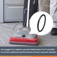 JEDELEOS RD Belt 66100 for Sanitaire Commercial Upright Vacuum SC679 Black