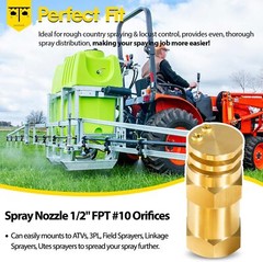 6541-1 Boomless Spray Nozzle 1/2″ FPT #10 Orifices 90° 180° Cap 4.2 GPM 40 PSI
