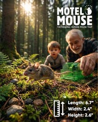 Motel Mouse Humane No Kill Live Catch and Release Traps, 2 Pack – Green