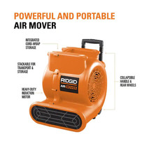 RIDGID Blower Fan Air Mover 1625 CFM 3-Speed + Daisy Chain 3 Operating Positions