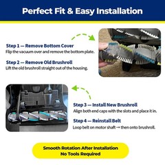 LAOYE Brush Roll & 2 Vacuum Belts Replacement Roll+Brush+2Belts 2031093, 1