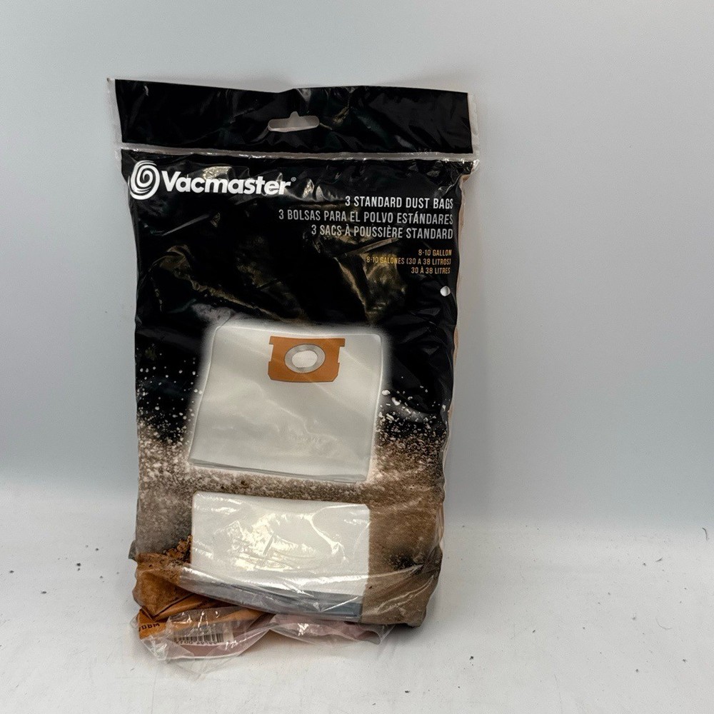 Vacmaster Standard Dust Bags 8-10 Gallon VDBM Dry Pick-up Reduces Clogging (3PK)