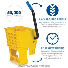 SPARTA Commercial Mop Bucket With Side Press Wringer, Floor 26 Quart, Blue