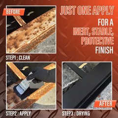 2 in 1 Rust Conveter for Metal Automotive (Matte Black), 35 oz Anti Rust Inhi…