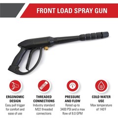 SIMPSON 16-Inch Pressure Washer Wand + Gun + 3600 PSI Nozzles – Stainless Ste…