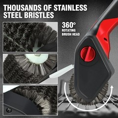 Cordless Electric Grill Cleaning Brush, 8V Rechargeable with Type-C